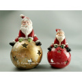 Ceramic Crafts for Christams, LED Lighted Santa Claus for Christmas Decoration